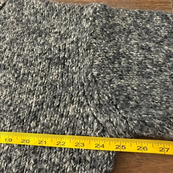 Zara Women's M Chunky Knit Marl Grey White Sweater/Cardigan - Picture 8 of 10
